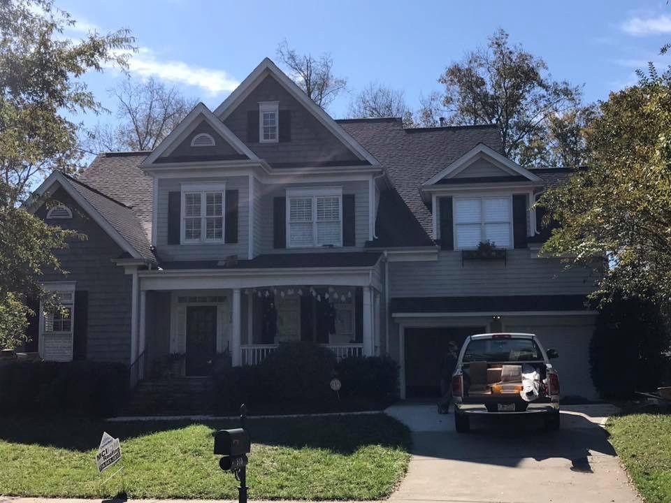 CertainTeed Landmark Moire Black roof replacement in Huntersville NC